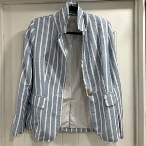 Philosophy Blue and White Striped Blazer Size Small